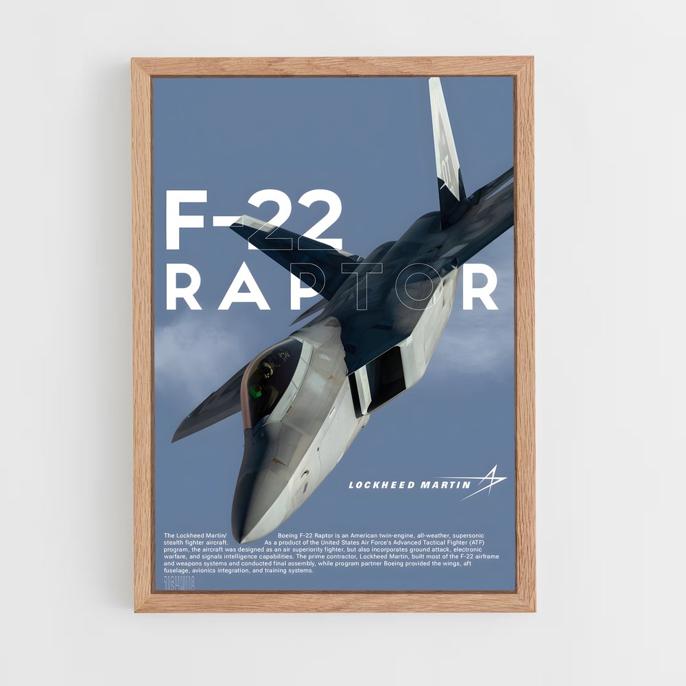 ap-f-22 raptor-4 cadre Bois clair