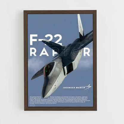 ap-f-22 raptor-4 cadre Bois foncé