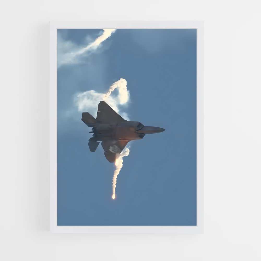 ap-f-22 raptor-6 cadre Blanc