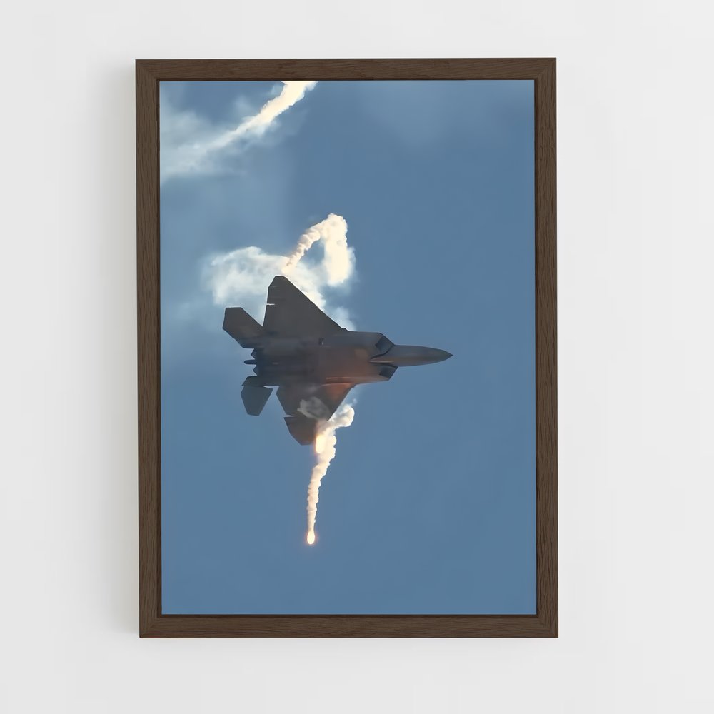 ap-f-22 raptor-6 cadre Bois foncé