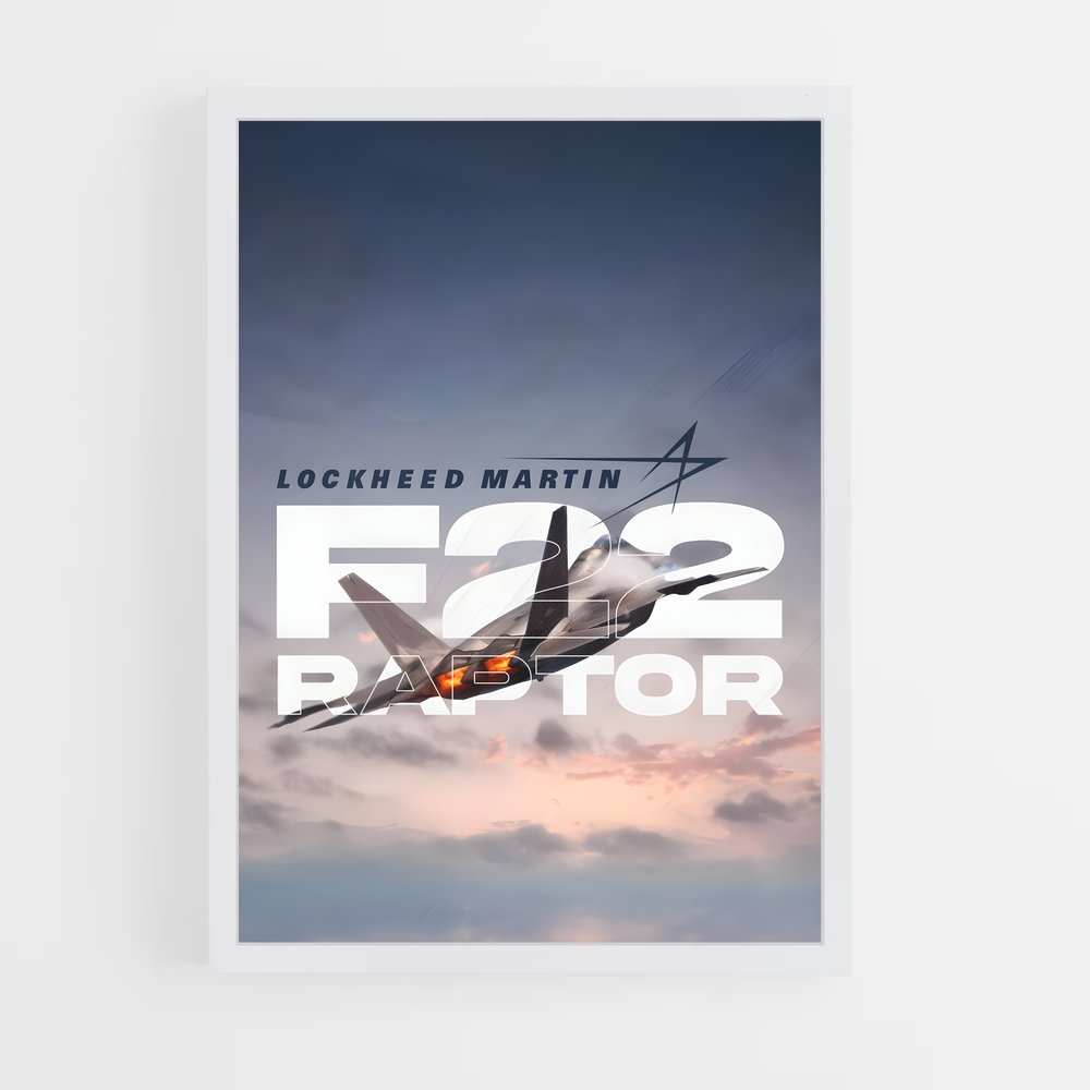 ap-f-22 raptor-8 cadre Blanc