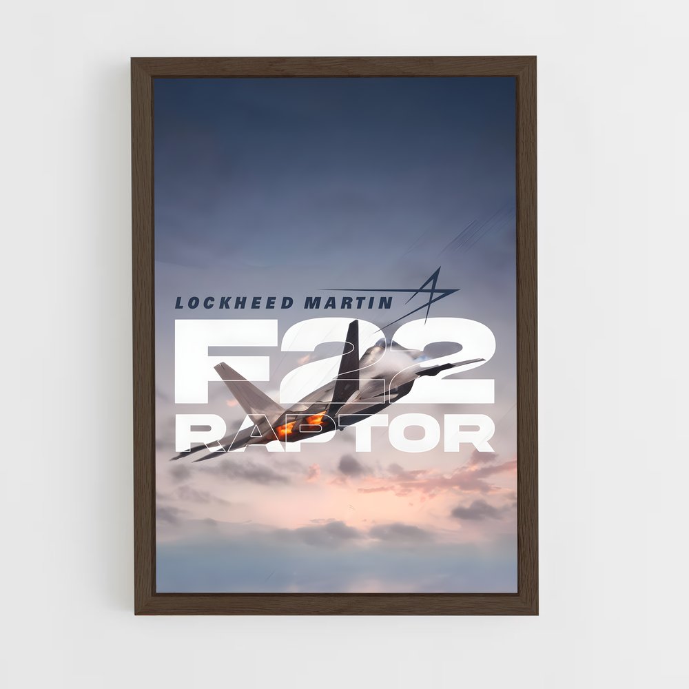 ap-f-22 raptor-8 cadre Bois foncé