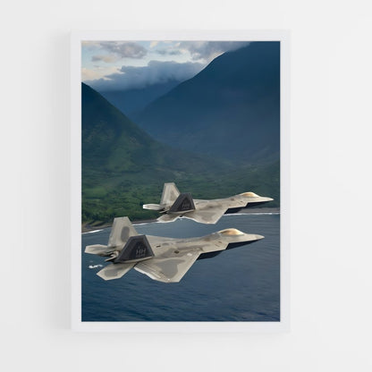 ap-f-22 raptor-9 cadre Blanc