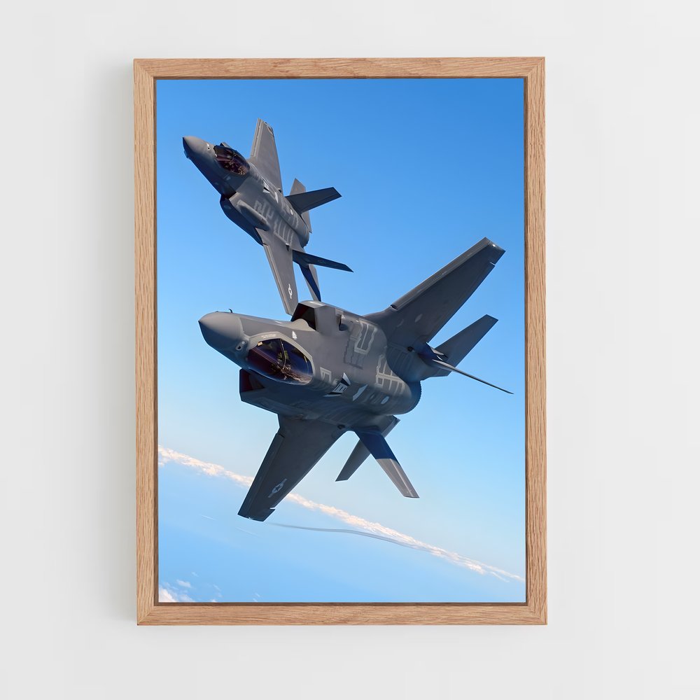 ap-f-35 lightning ii-1 cadre Bois clair