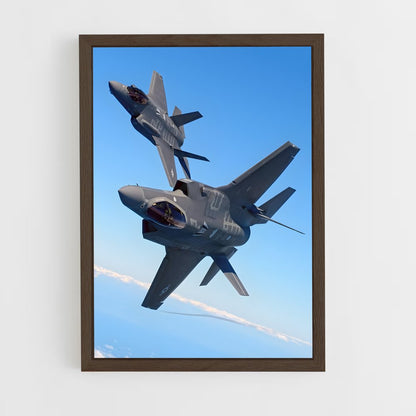 ap-f-35 lightning ii-1 cadre Bois foncé