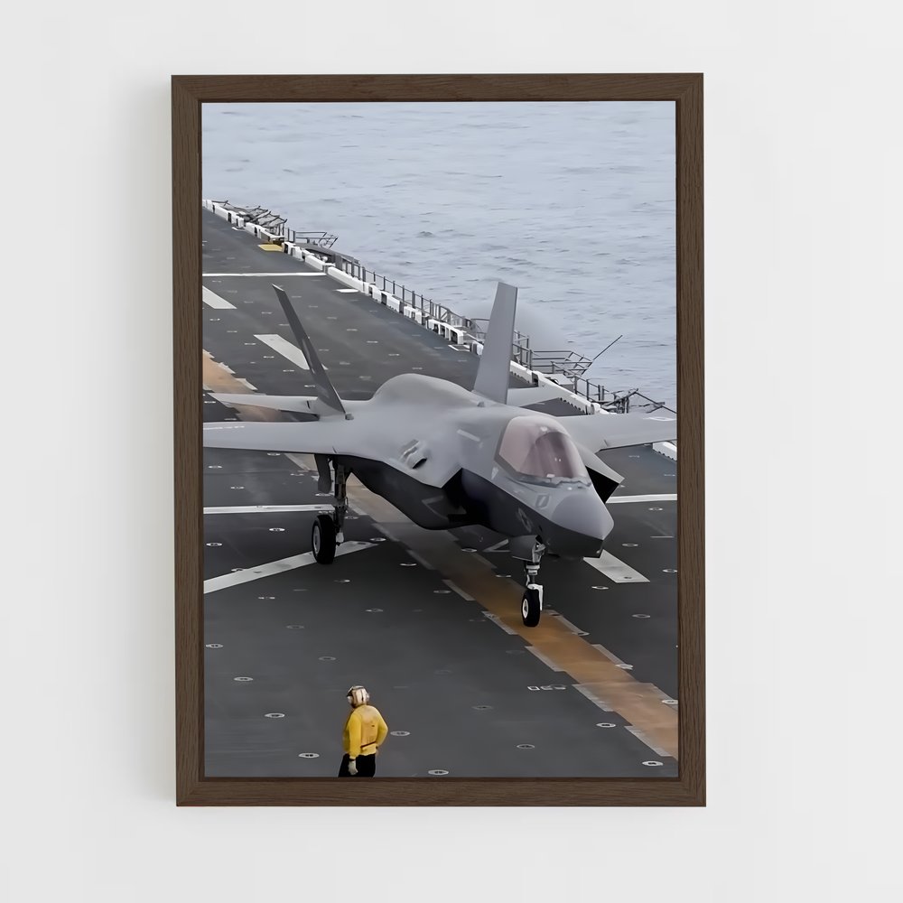 ap-f-35 lightning ii-4 cadre Bois foncé