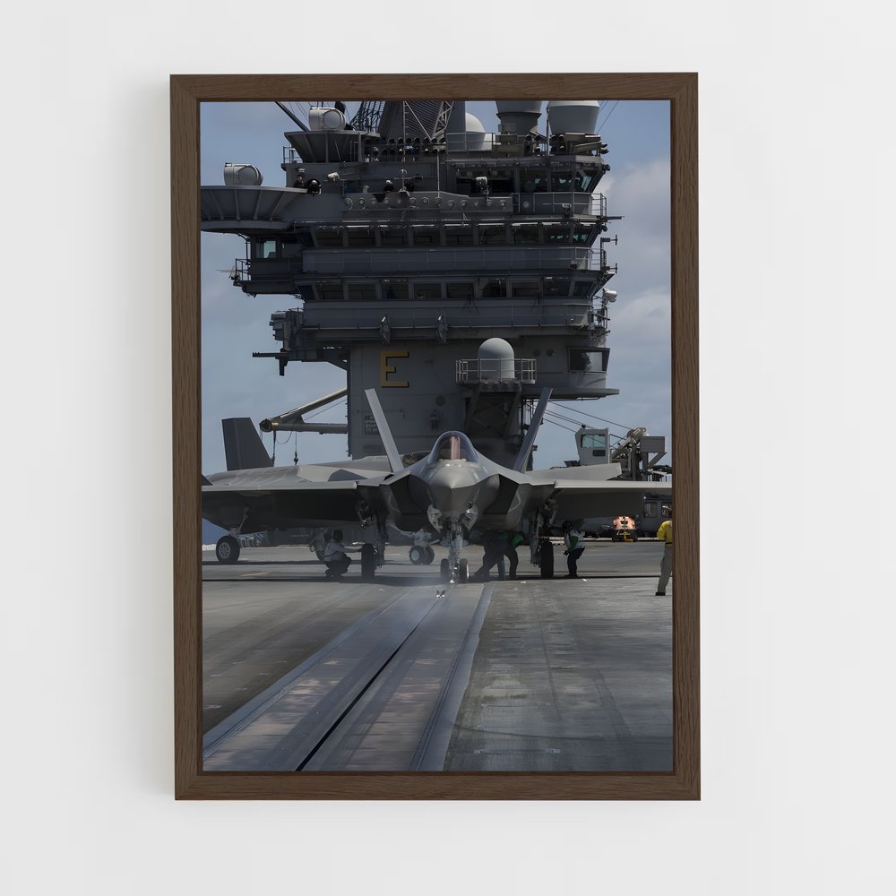 ap-f-35 lightning ii-6 cadre Bois foncé