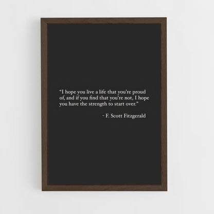 ap-f scott fitzgerald-1 cadre Bois foncé