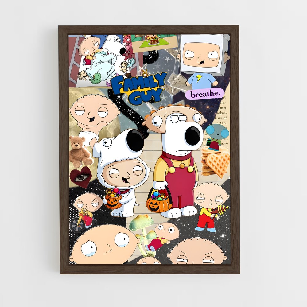 ap-family guy-2 cadre Bois foncé