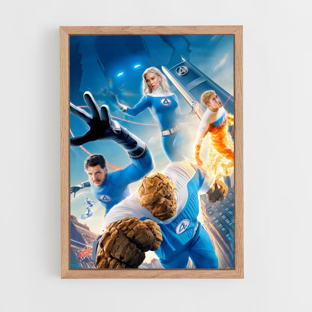 ap-fantastic four-4 cadre Bois clair