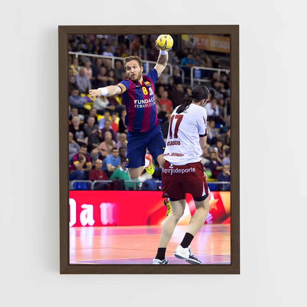 ap-fc barcelona handball-2 cadre Bois foncé