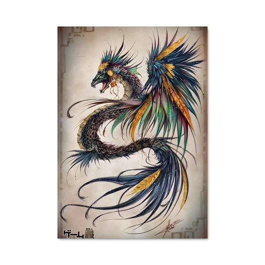 Poster Dragon Coloré