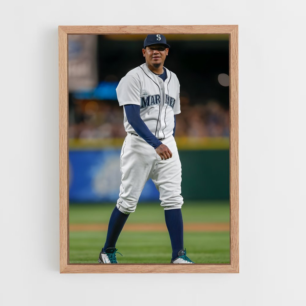 ap-felix hernandez-3 cadre Bois clair