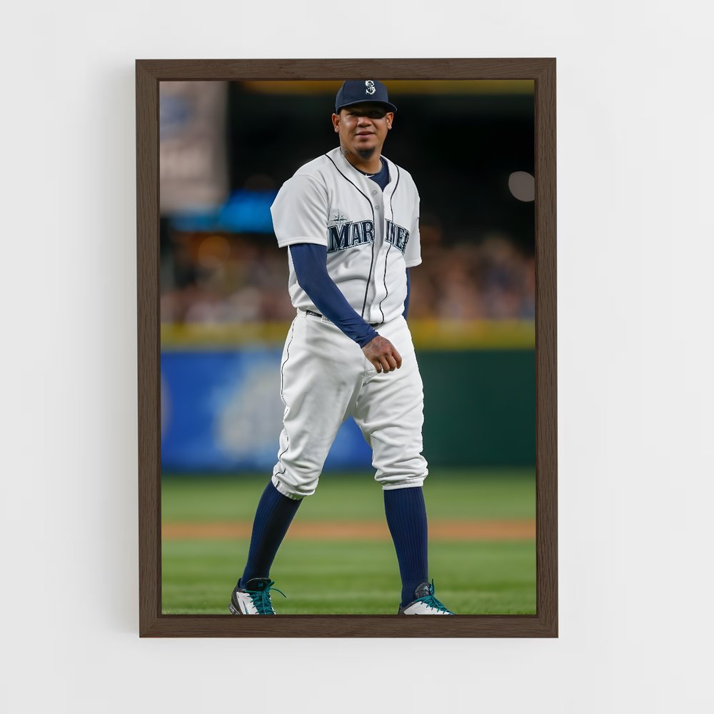 ap-felix hernandez-3 cadre Bois foncé