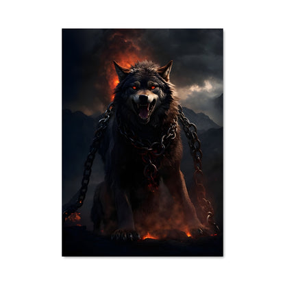 Poster Loup Enchaîné