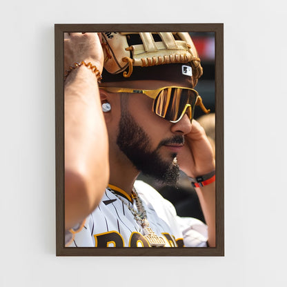 ap-fernando tatis jr-2 cadre Bois foncé