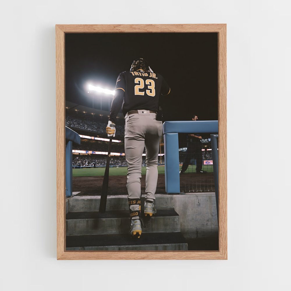 ap-fernando tatis jr-8 cadre Bois clair