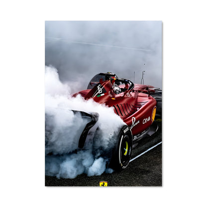Poster Ferrari en Flamme