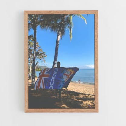 ap-fiji flag-1 cadre Bois clair