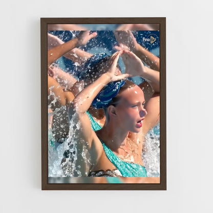 ap-fina artistic swimming world series-1 cadre Bois foncé