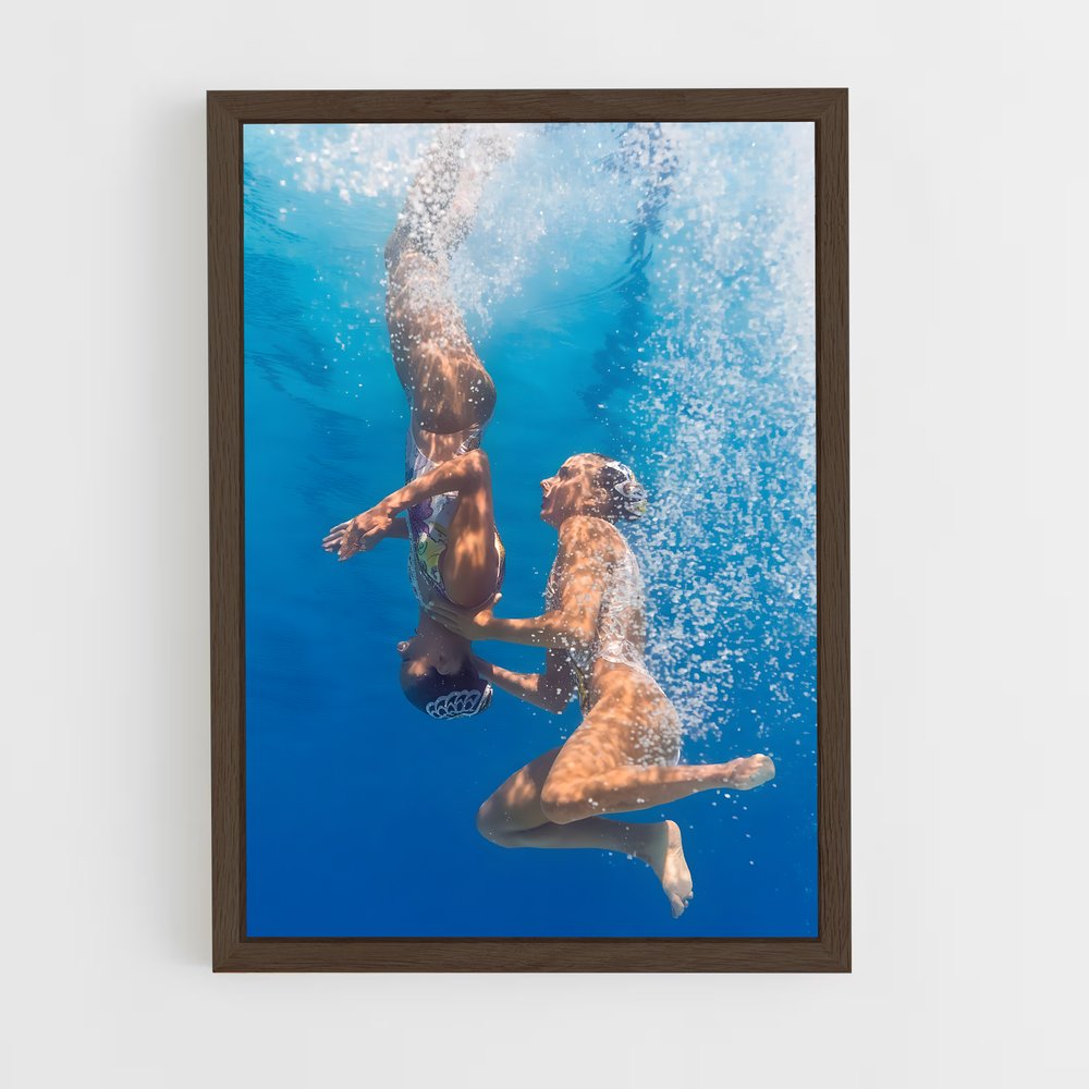 ap-fina artistic swimming world series-2 cadre Bois foncé