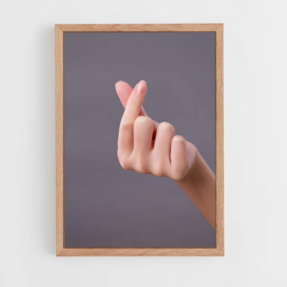 ap-finger heart-2 cadre Bois clair