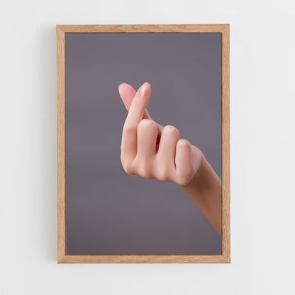 ap-finger heart-2 cadre Bois clair