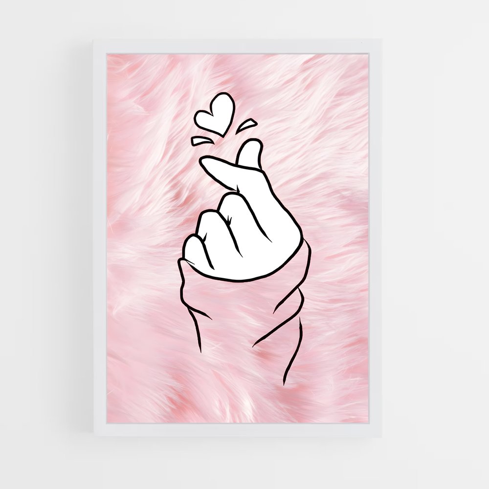 ap-finger heart-4 cadre Blanc