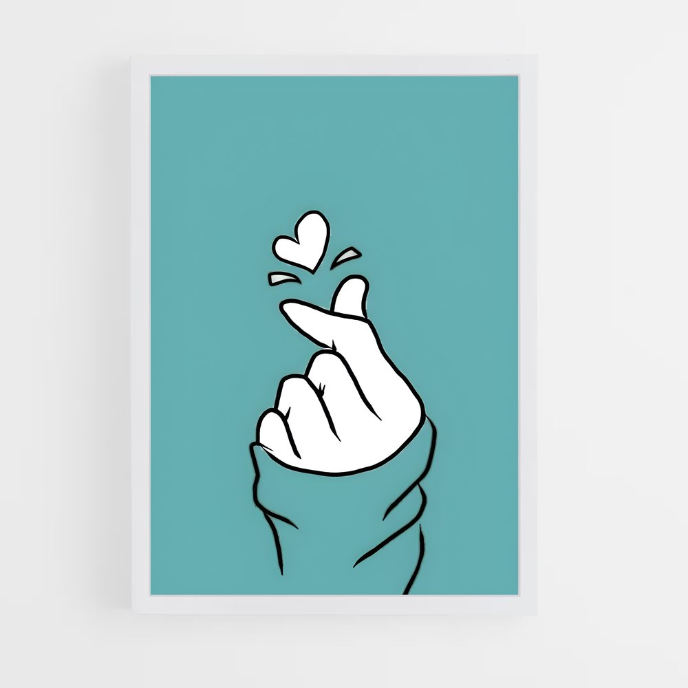 ap-finger heart-6 cadre Blanc