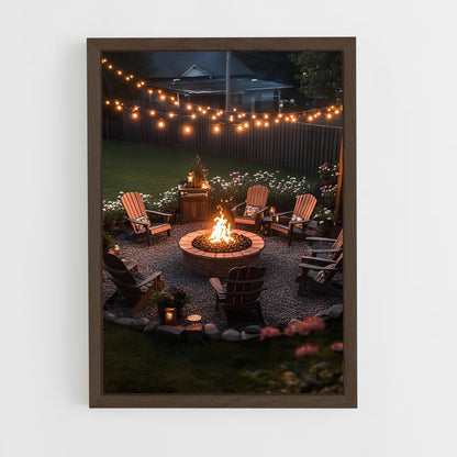 ap-fire pit-1 cadre Bois foncé
