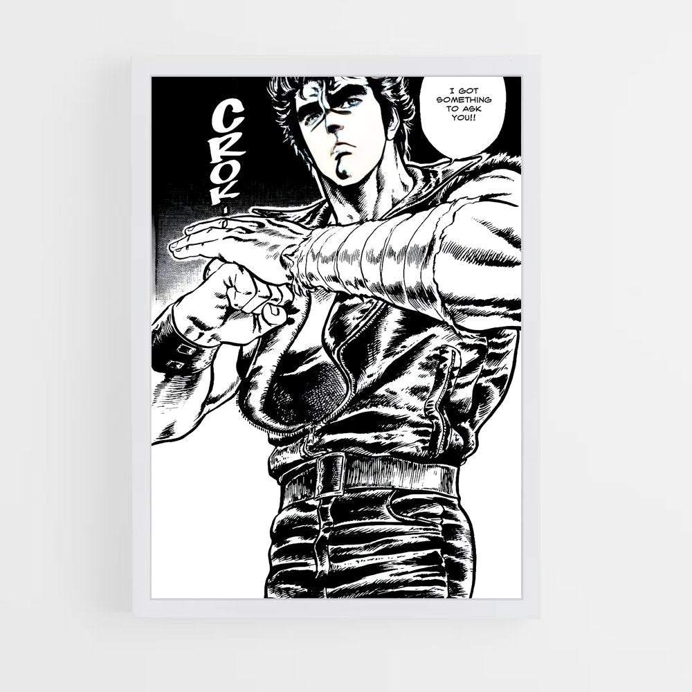 ap-fist of the north star-6 cadre Blanc