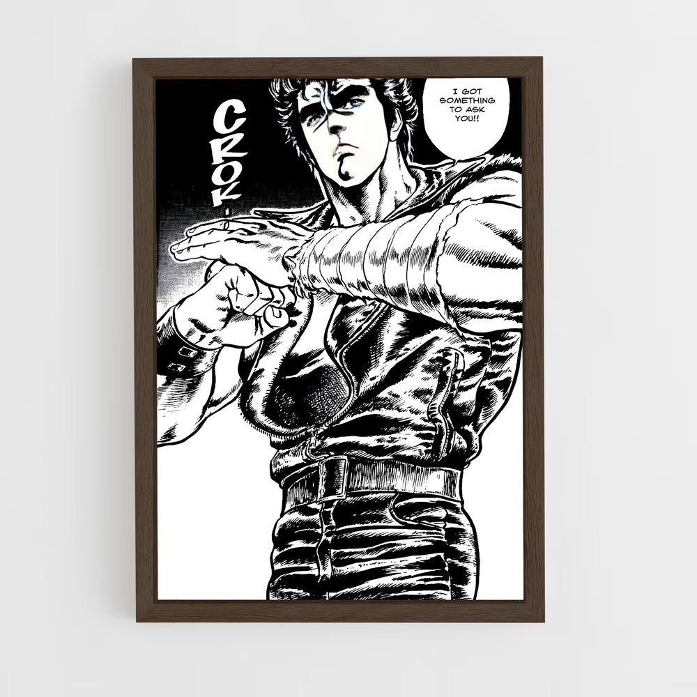 ap-fist of the north star-6 cadre Bois foncé