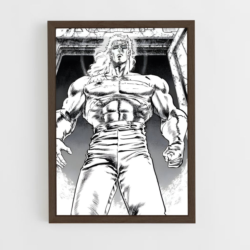 ap-fist of the north star-8 cadre Bois foncé