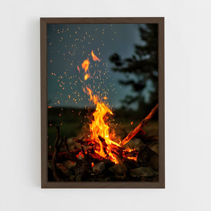 ap-flame-3 cadre Bois foncé