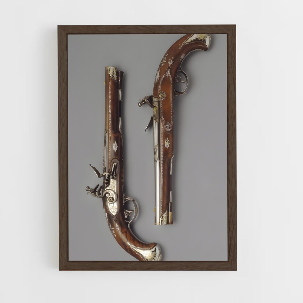 ap-flintlock pistol-1 cadre Bois foncé