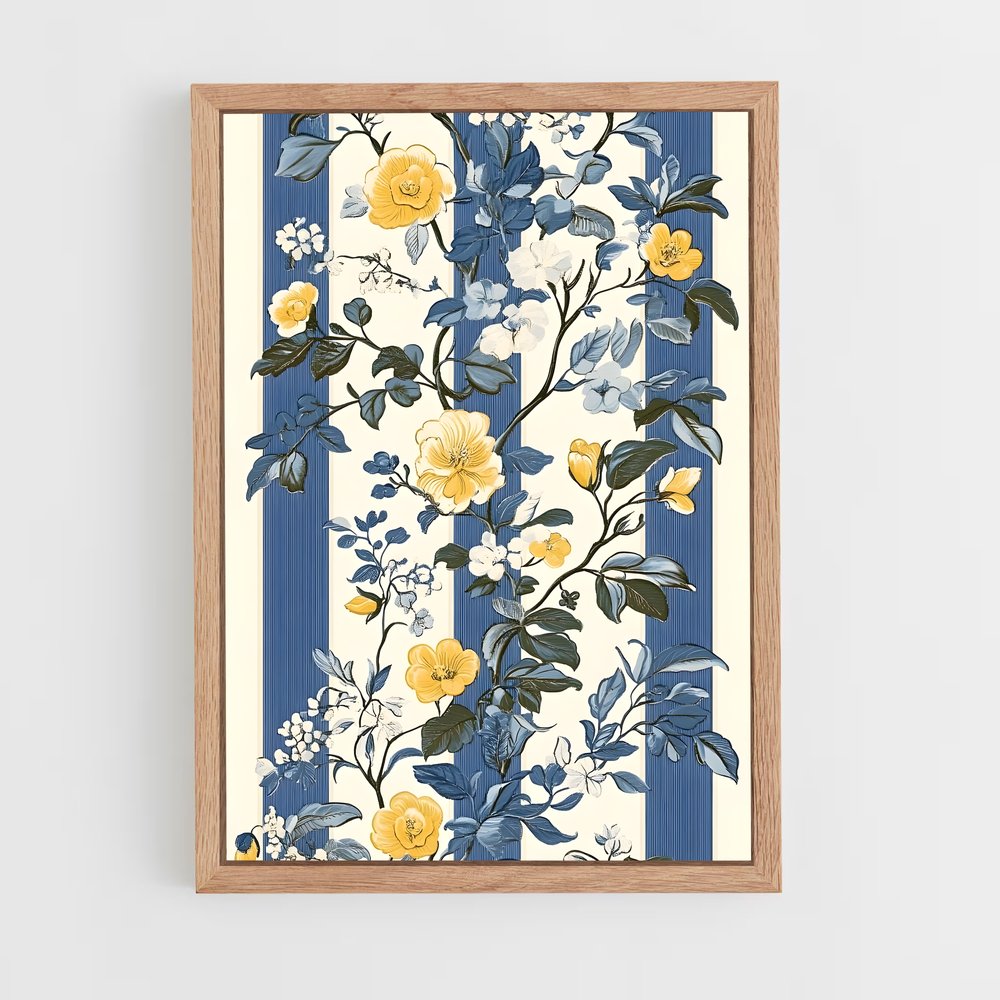 ap-floral patterns-4 cadre Bois clair