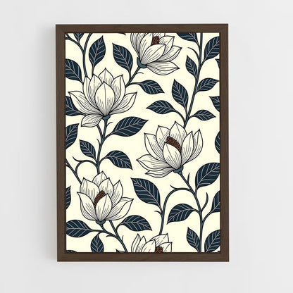 ap-floral patterns-5 cadre Bois foncé