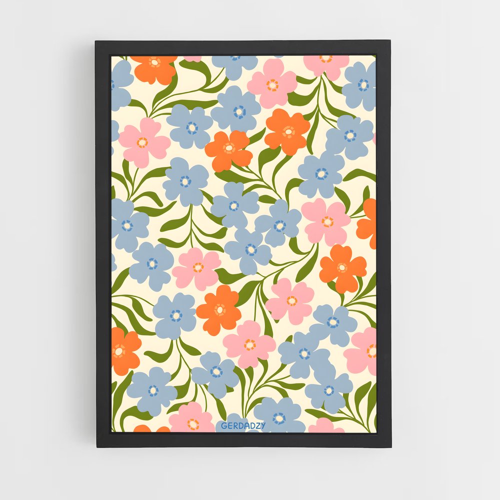 ap-floral patterns-7 cadre Noir