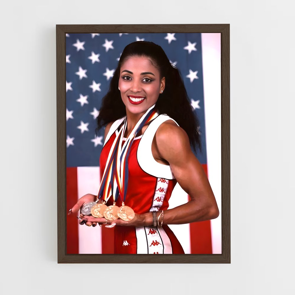 ap-florence griffith-joyner-1 cadre Bois foncé