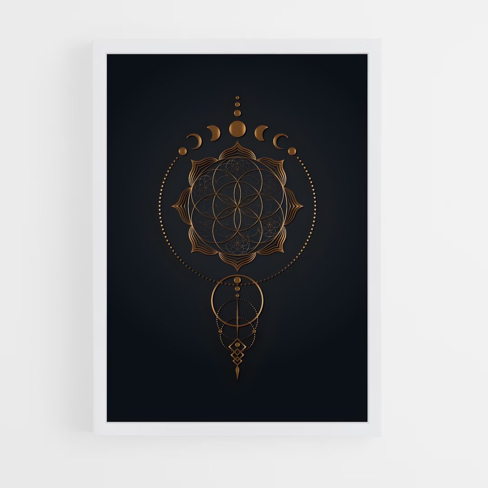 ap-flower of life-3 cadre Blanc
