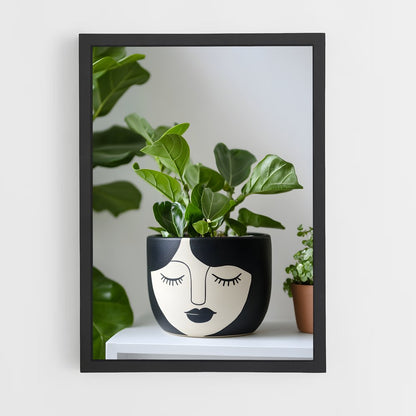 ap-flower pot-4 cadre Noir