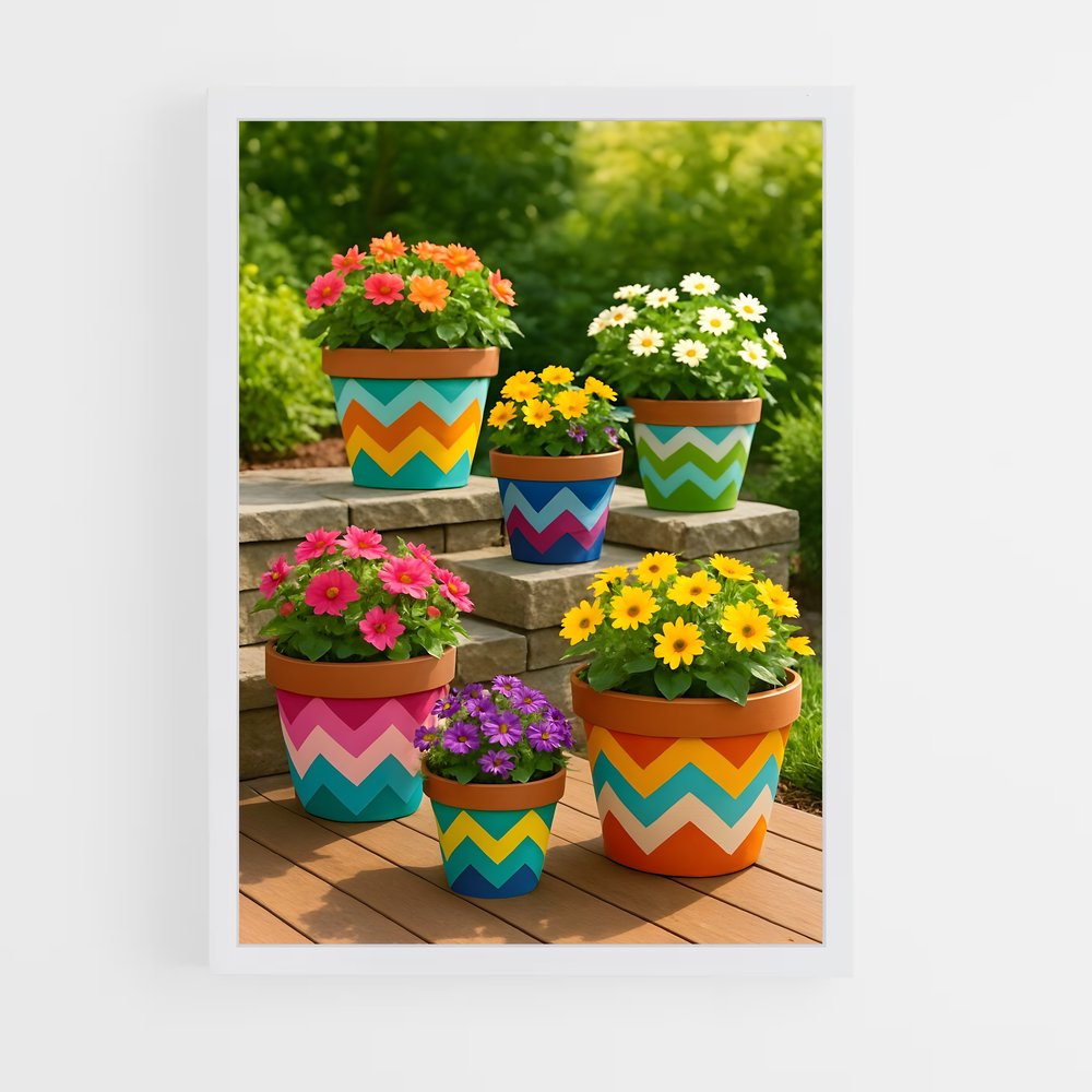 ap-flower pot-8 cadre Blanc