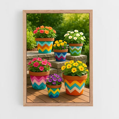 ap-flower pot-8 cadre Bois clair
