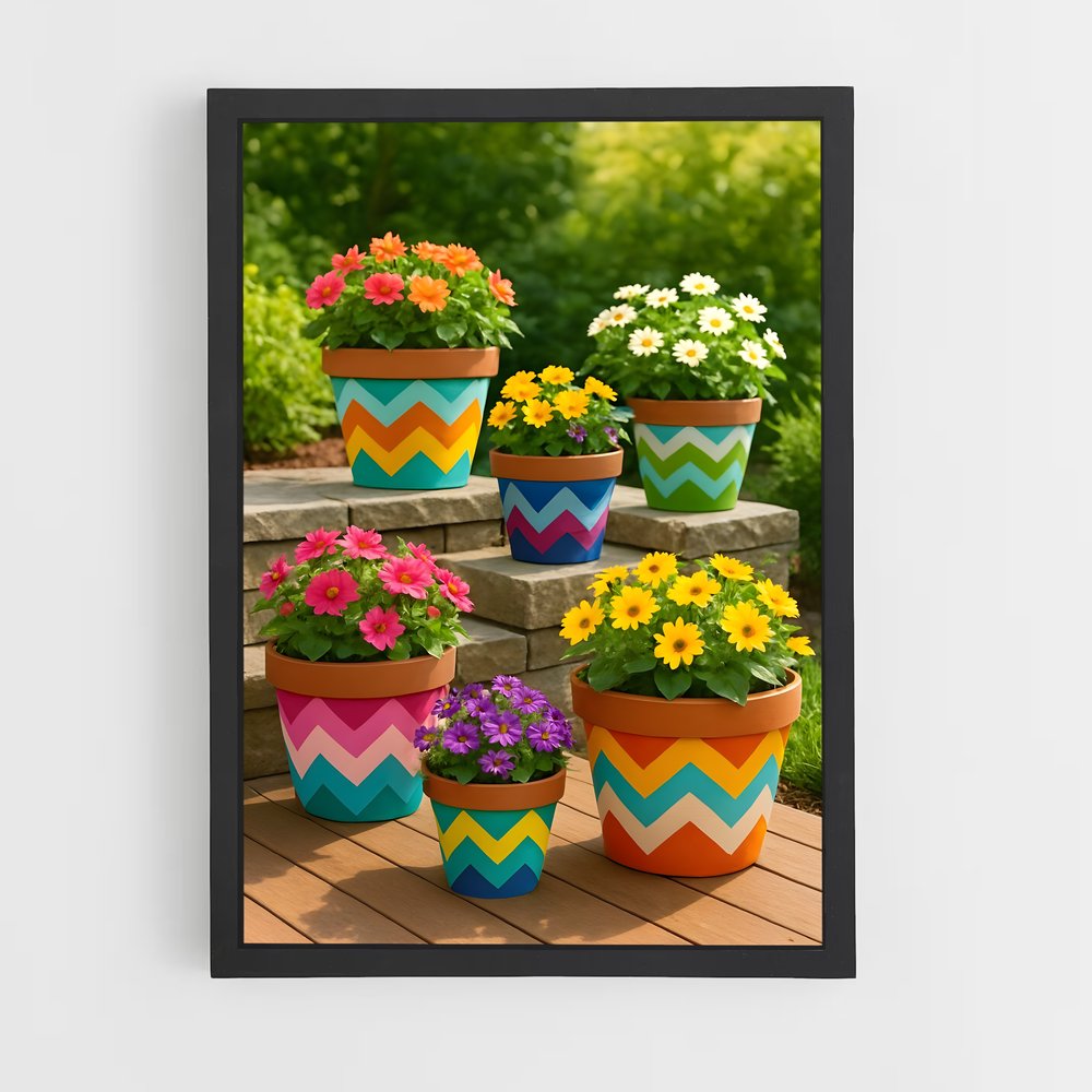 ap-flower pot-8 cadre Noir