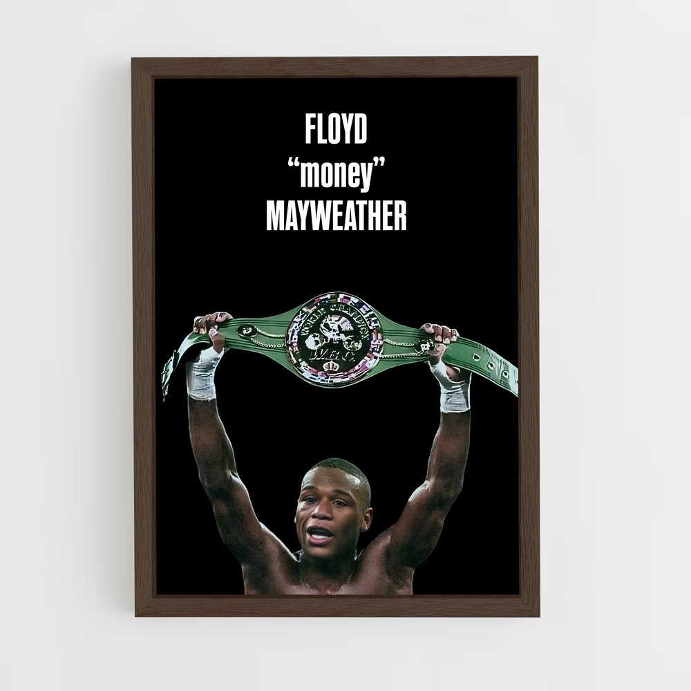ap-floyd mayweather-5 cadre Bois foncé