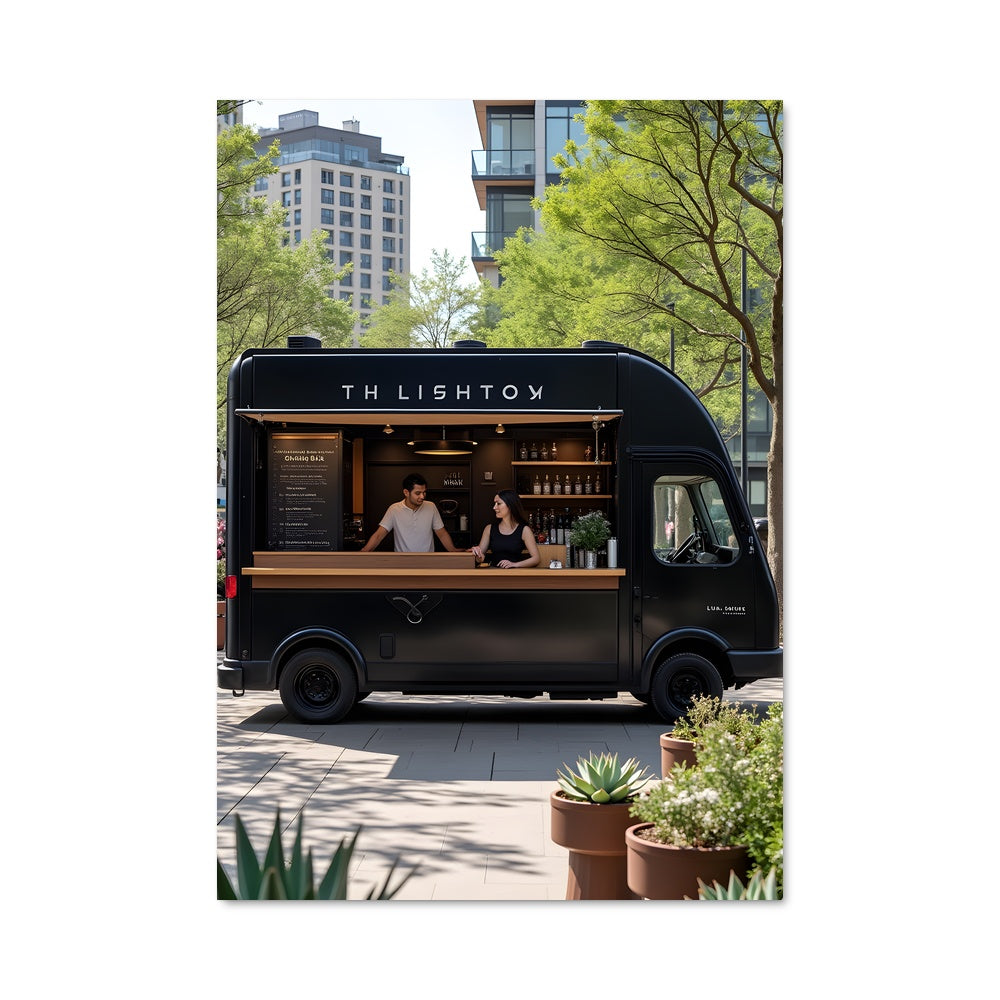 Poster Food Truck Noir