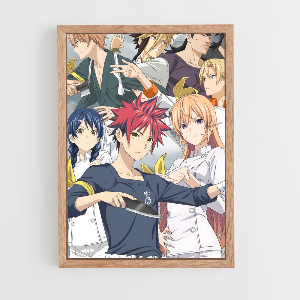 ap-food wars-3 cadre Bois clair