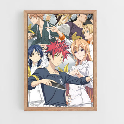 ap-food wars-3 cadre Bois clair