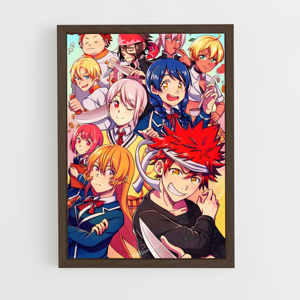 ap-food wars-5 cadre Bois foncé