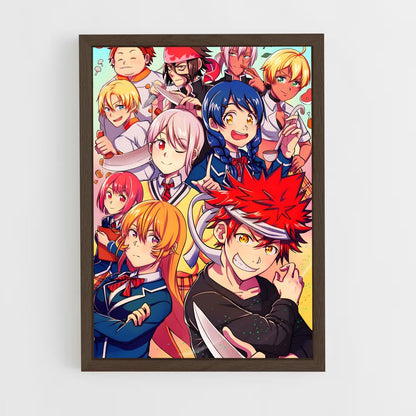 ap-food wars-5 cadre Bois foncé